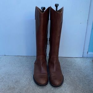 Halogen Tall Brown Soft Leather Boots